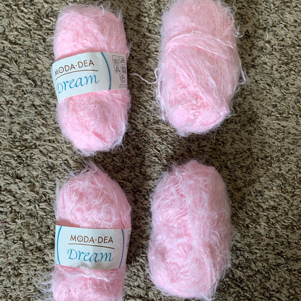 Moda Dea Dreams Yarn- 3 Skeins left 4 shown  - Water Lily Pink